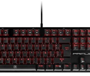 Primus Gaming BALLISTA100T - Teclado Gaming, Mecánico, Cable, USB, LED, Negro
